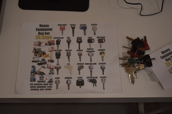 24 Key Heavy Equipment Key Set