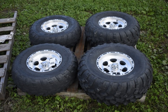 4 27-12 tires on 4 lug aluminum rims