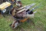 Wheelbarrow With Misc Hand Tools
