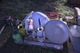 Sprayers, Two Lights and Cooler