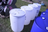 Four Plastic Drums