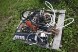 Pallet of hydraulic controls and pumps