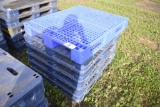 6 Blue plastic pallets
