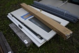 1 wooden door and 1 sliding door with florescent bulbs