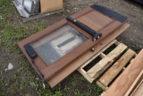 2 Wooden/Glass Entrance Doors