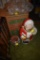 Light Up Santa in Original Box and Vintage Tree Stand