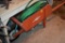 Little Red Wooden Wheel Barrow with a Hose and New Life jacket
