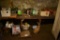 Wooden Table with 2 Coleman Oil Refill Cans