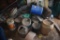 Two Cabinets and large group of Misc Barrels