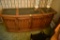 Wooden Buffet with Stone Insert in Top with contents