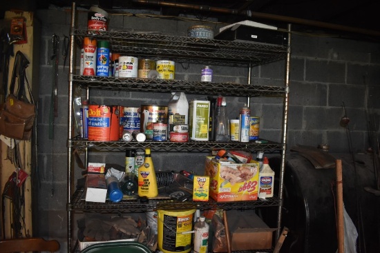 6 Tier Wire Metal shelf with contents