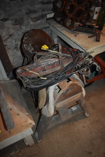 Western Saddle with Saddle Stand