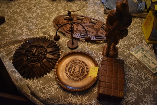 Large Group of Vintage Wooden Items from different parts of the world