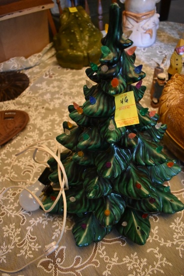 Vintage Ceramic Light up Christmas tree
