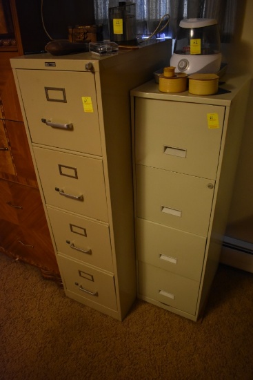 Two 4 Drawer Filing Cabinets