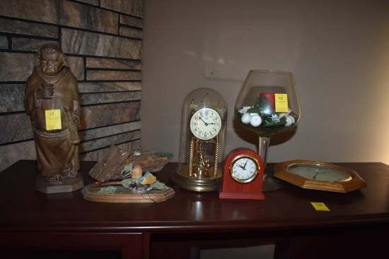 Group of clocks and misc items
