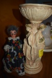 1980's Ecuador doll and a Ornate Ceramic Planter