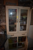 Cabinet with Glass front with contents