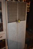 metal bifold cabinet with contents