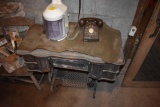 antique sowing Machine with food processor and rotary Phone