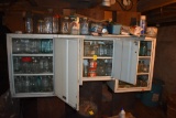 Large Group of Misc Jars in Cabinet