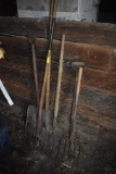 3 Pitch Forks and Two Shovels