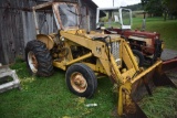 International 3414 industrial Tractor With Loader and Back Winch