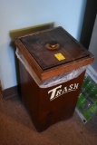 Wooden trash Can