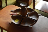 Wooden Lazy Suzanne Serving Platter