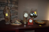 Group of clocks and misc items