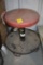 Red Shop Stool on Casters