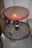 Red Shop Stool on Casters