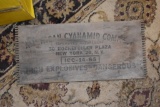 Box piece from the American Cyanamid Company Explosives department of Rockefeller Plaza of NY NY