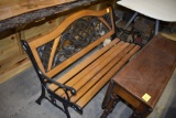 Metal and Wooden bench