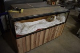 Glass Display Case with Wooden Sliding Doors