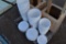 Group of Plastic Buckets with Lids
