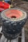 4 10-16.5 Solid Rubber Tires on 8 Lug Rims