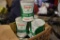 8 Vintage Sinclair Extra Duty Motor Oil Cans