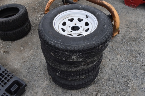 4 Loadstar ST205/75D14 Tires on 5 Lug Rims