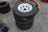4 Loadstar ST205/75D14 Tires on 5 Lug Rims