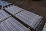 30 10' Sections of Beige Corrugated Metal Paneling