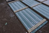 29 10' Sections of Grey Blue Corrugated Metal Paneling
