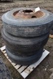 4 11R24.5 Tires on 10 Lug Rims