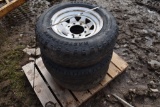 3 275/75R16 Tires on 8 Lug Rims