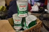 8 Vintage Sinclair Extra Duty Motor Oil Cans