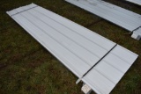 25 Pieces of 12' White Corrugated Metal Paneling