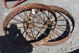 2 Vintage Steel Wheels