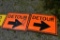 2 Construction Detour Signs