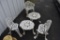 White Wrought Iron Tables and Chairs