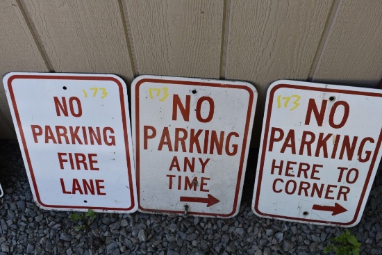 3 No Parking Signs